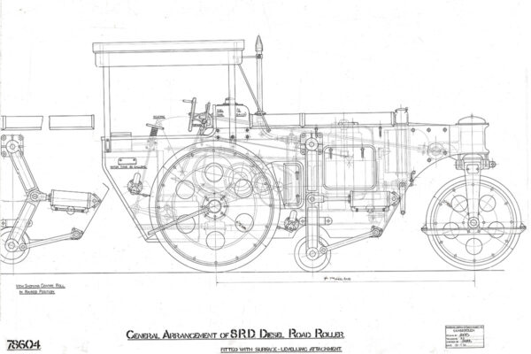 78604 Gen Arrgt of 8 RD Diesel Road Roller